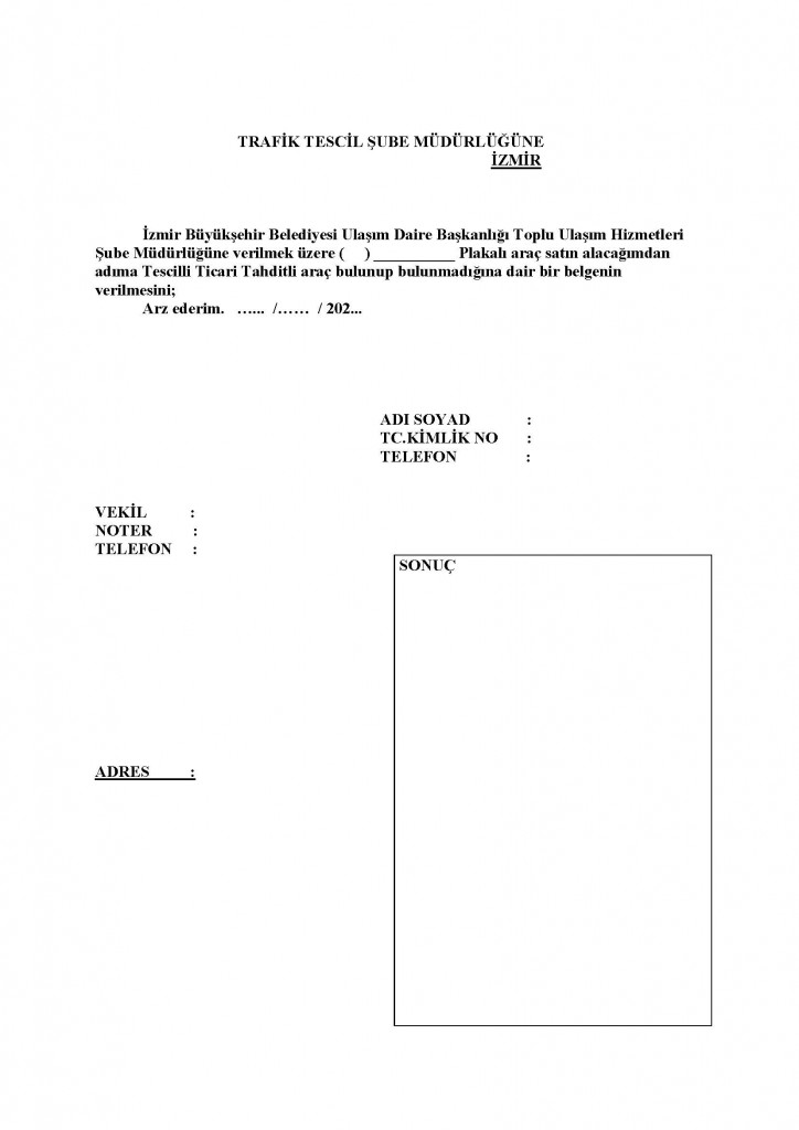 POL-NET KAYDI TALEP DİLEKÇESİ